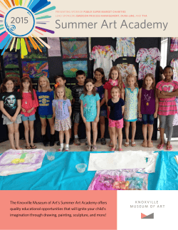 Click here for the 2015 Summer Art Academy brochure!