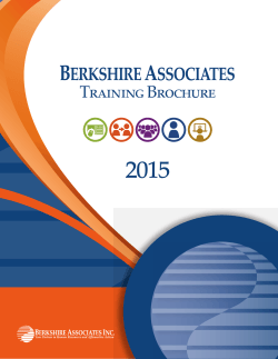 Training Brochure - Berkshire Associates