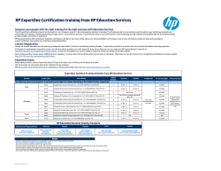 HP ExpertOne Certification training from HP Education Services