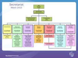 organisational chart - Health Research Council