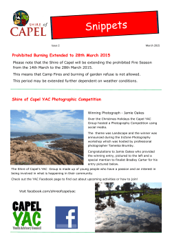 March 2015 - the Shire of Capel