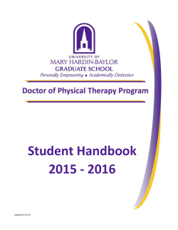 DPT Student Handbook 2015-16