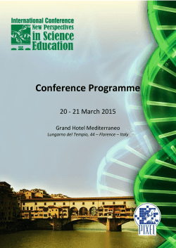 Conference Programme - Pixel International Conferences