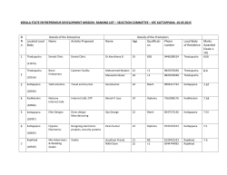 KERALA STATE ENTREPRENEUR DEVELOPMENT MISSION