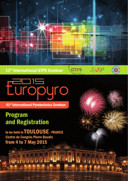 flier and seminar program - International Pyrotechnics Society