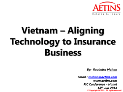 Vietnam – Aligning Technology to Insurance Business