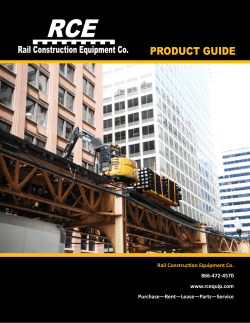 Product Line Brochure - Rail Construction Equipment