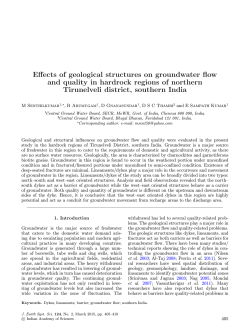 Effects of geological structures on groundwater flow and quality in