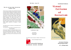 Visual Cultures of Socialism