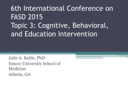 Cognitive, Behavioural, and Education Intervention
