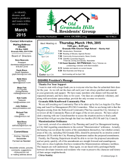 Mar15 pdf.indd - the Old Granada Hills Resident`s Group