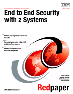 End to End Security with z Systems