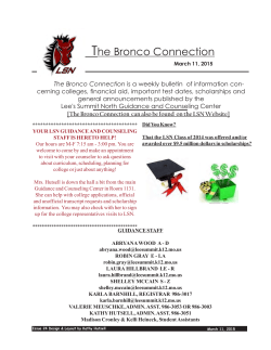 The Bronco Connection - Lee`s Summit North High School