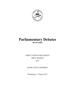 Parliamentary Debates - Parliament of Western Australia