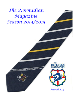 March 2015 - North Middlesex Referees` Society