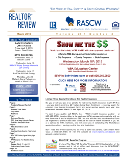 REVIEW - REALTORS® Association of South Central Wisconsin