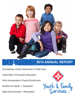 2014 ANNUAL REPORT - Youth & Family Services