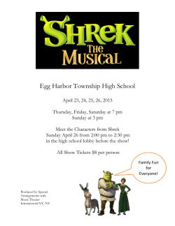 Shrek the Musical - the Egg Harbor Township School District
