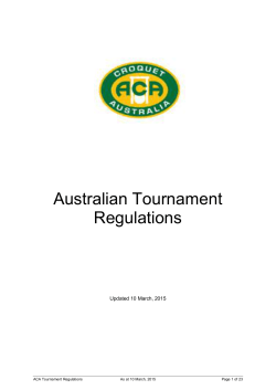 Tournament Regulations
