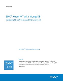EMC XtremIO with MongoDB