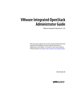 VMware Integrated OpenStack Administrator Guide