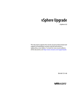 vSphere Upgrade