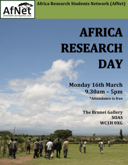 Africa Research Day Poster
