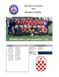 Windsor Croafia - Ontario Soccer Association