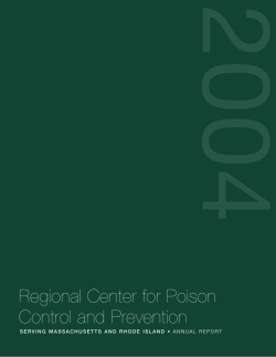 Regional Center for Poison Control and Prevention