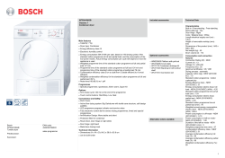 Bosch WTE84106GB Tumble dryer Predeccessor: Successor: EAN