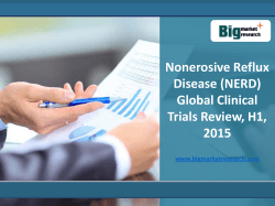 Nonerosive Reflux Disease (NERD) Global Market Clinical Trials Review, H1, 2015