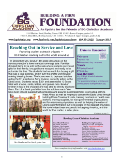Reaching Out in Service and Love - Bowling Green Christian Academy