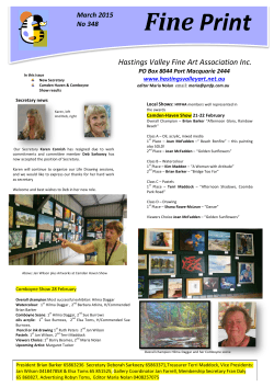 March 2015 Fineprint - Hastings Valley Fine Art Association Inc.