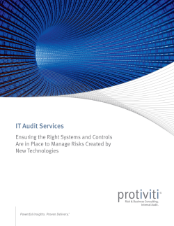 IT Audit Services: Ensuring the Right Systems and Controls