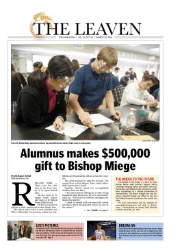 Alumnus makes $500,000 gift to Bishop Miege