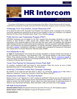 HR Intercom - University of Rochester