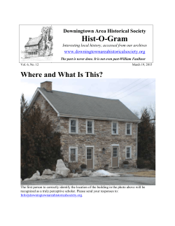 Read the full Hist-O-Gram - Downingtown Area Historical Society