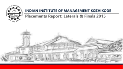 Placements Report | Batch of 2015 IIM Kozhikode completed 100