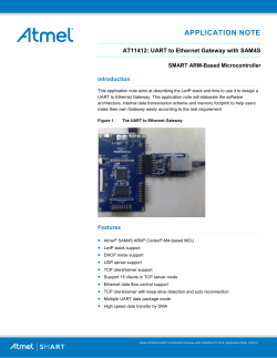 AT11412: UART to Ethernet Gateway with SAM4S