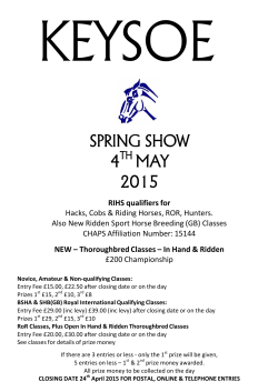 SPRING SHOW 4 MAY 2015
