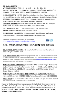 Bulletin - St MacNissi`s Catholic Church Randalstown