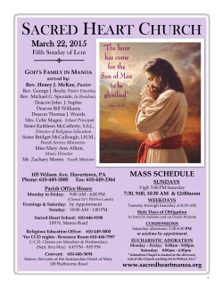 Parish Bulletin for the Fifth Sunday of Lent
