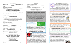 Current Bulletin - Calvary United Methodist
