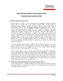 Hitachi Storage for VMware Virtual Volumes (VVol) Frequently
