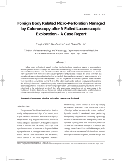 Foreign Body Related Micro-Perforation Managed by Colonoscopy