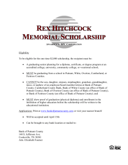Rex Hitchcock Scholarship