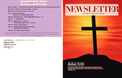 March/April Newsletter - The Kings Christian School
