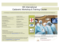 6th International Cadaveric Workshop & Training Course