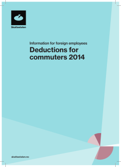 Deductions for commuters 2014