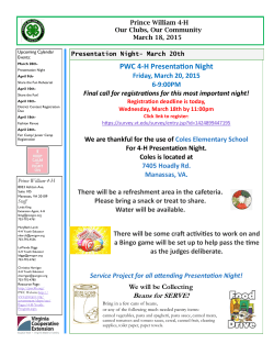 PWC 4-H Presentation Night
